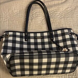 Michael Kors Gingham Black and White Tote